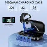 Techsuit - Ακουστικά Bluetooth Hearyo (A6L) - HandsFree, ENC, Διπλό Μικρόφωνο, Bluetooth 5.3, 1000mAh, 96 ώρες Χρόνος Ομιλίας - Μαύρο - Image 4