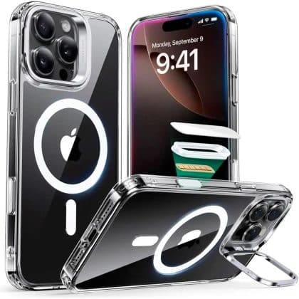 ESR Classic Hybrid HaloLock Kickstand - θήκη για Apple iPhone 16 Pro Max - Διάφανο