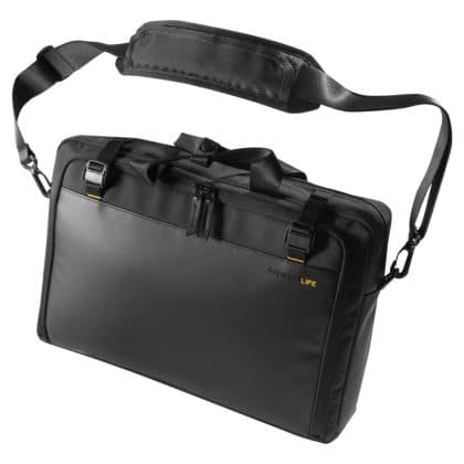 Spigen - Τσάντα Laptop Klasden (KD300) - Universal, Ρυθμιζόμενη Ζώνη, Επαγγελματικό Σχεδιασμό, Λαβές με Κουμπιά, Διπλό Φερμουάρ, 16" - Μαύρη