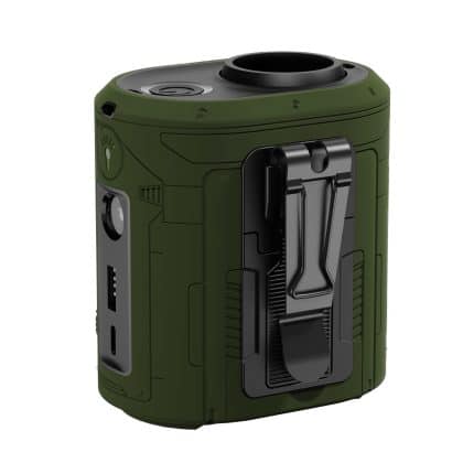 Techsuit - Φορητός μίνι ανεμιστήρας Premium (Z14) - με Power Bank, Επαναφορτιζόμενος, 5 ταχύτητες ανέμου, Αγκράφα ζώνης, 5000mAh - Πράσινο