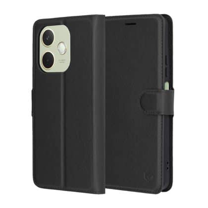 Techsuit Leather Folio - θήκη για Oppo A5 Pro 4G - Μαύρο