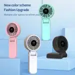 Techsuit - Ανεμιστήρας χειρός Premium Mini (A10) - με ψηφιακή οθόνη LED, επαναφορτιζόμενη θύρα USB-C, 100 ταχύτητες ανέμου, 5400RPM - Λευκό - Image 10