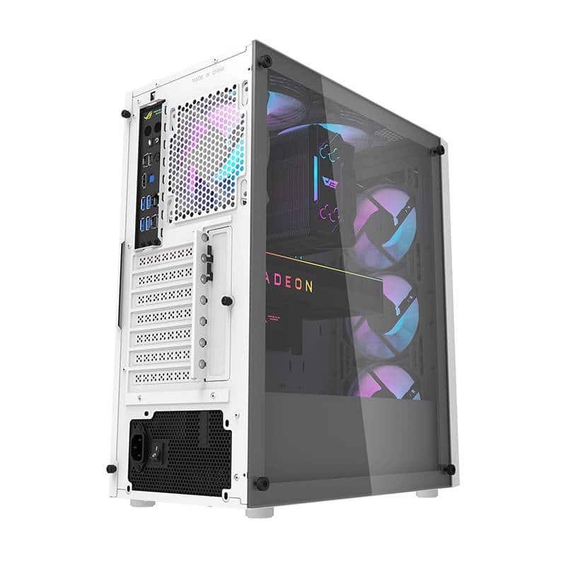 Darkflash DK351 θήκη υπολογιστή (λευκή) + 4 ανεμιστήρες RGB - Image 3