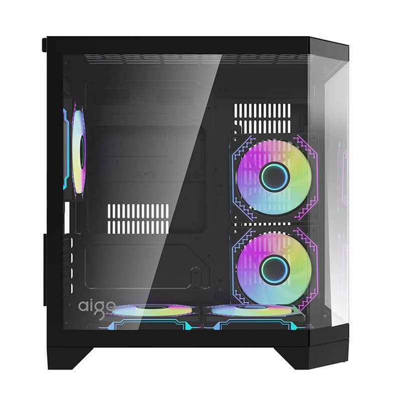 Darflash FT350 θήκη υπολογιστή + 5 ανεμιστήρες aRGB (μαύρο) - Image 2