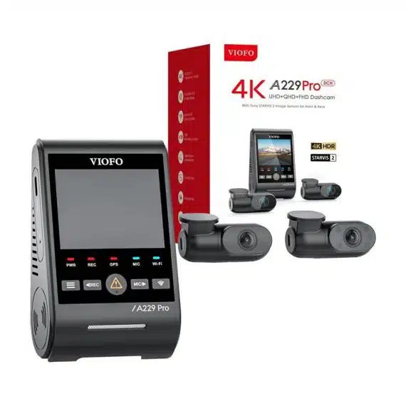 VIOFO A229 PRO 3ΚΑΝΑΛΙΑ 4K + 2K + 1080P WiFi, GPS