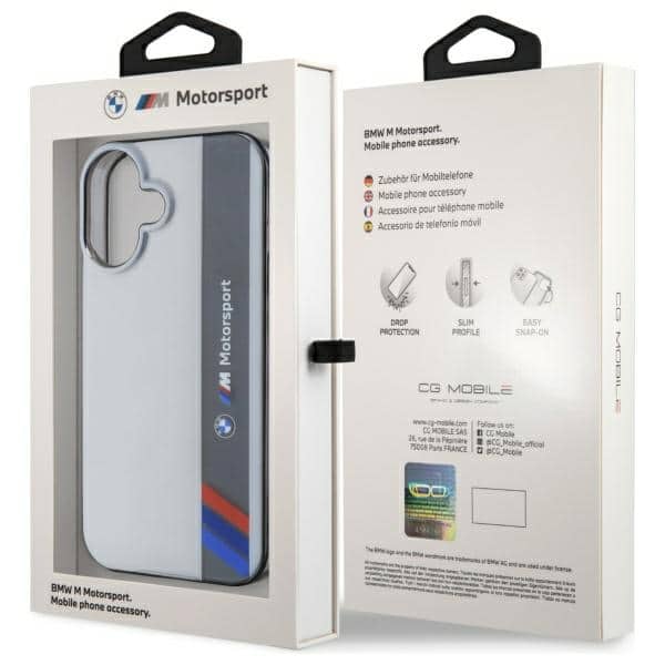 BMW Motorsport IML Vertical Stripe - θήκη για Apple iPhone 16 - Γκρι - Image 8
