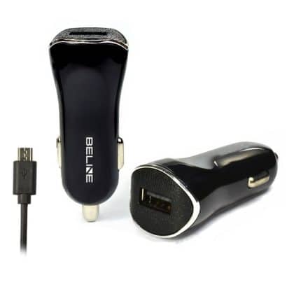 Φορτιστής αυτοκινήτου Beline 1xUSB + microUSB 1A μαύρος