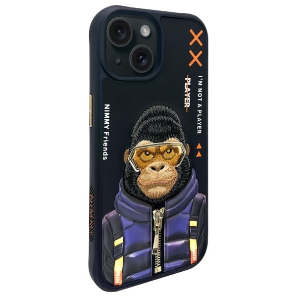 Nimmy Cool&Cute 2.0 Monkey - θήκη για Apple iPhone 15 - Μαύρο - Image 2