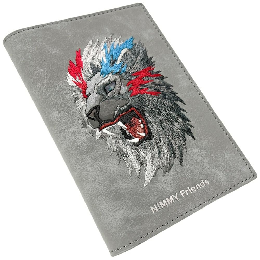Θήκη διαβατηρίου Nimmy πορτοφόλι Raptor Lion γκρι - Image 5