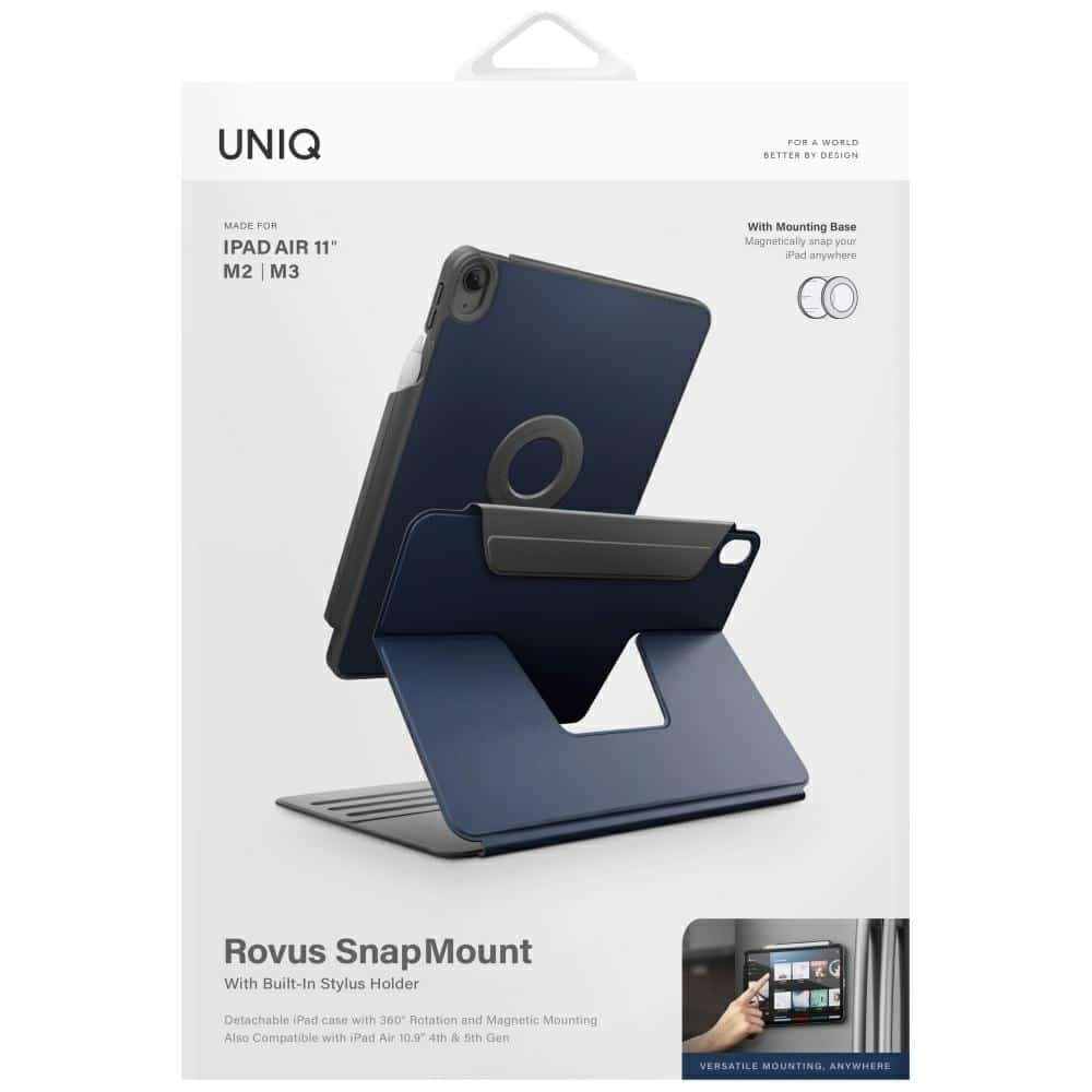 Θήκη UNIQ Rovus Snapmount Magnetic 360 Περιστρεφόμενη Αποσπώμενη για iPad Air 11" (M2/M3) / iPad Air 10.9 - Image 11
