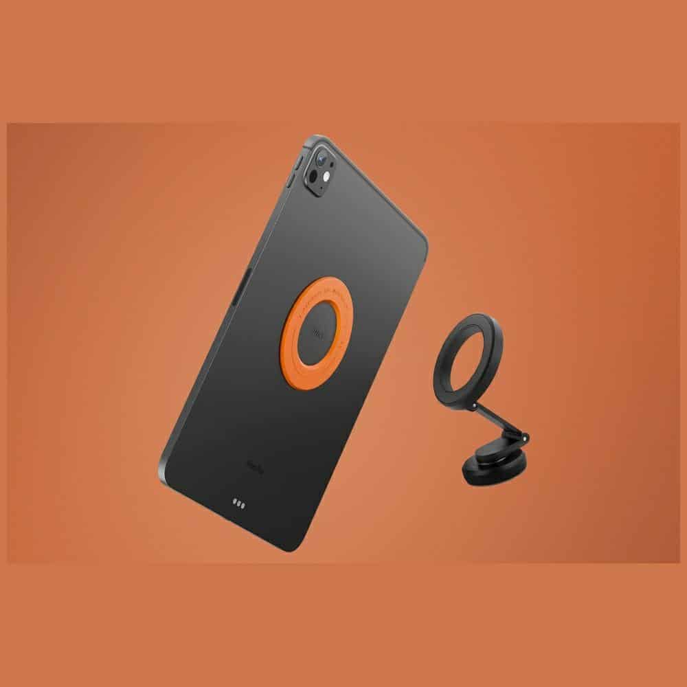 Μαγνητική βάση UNIQ SnapMount αυτοκόλλητηπορτοκαλί/ανθρακί - Image 3