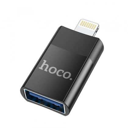 Προσαρμογέας OTG Lightning σε USB-A Hoco UA17, Μαύρος