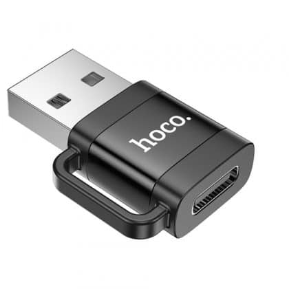 Αντάπτορας USB-C σε USB-A Hoco UA31D, Μαύρος