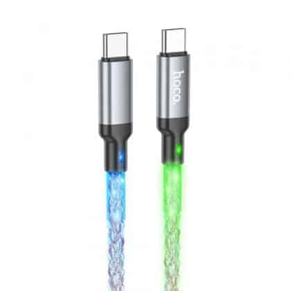 Καλώδιο USB-C σε USB-C Hoco U112, 60W, 3A, 1m, Γκρι