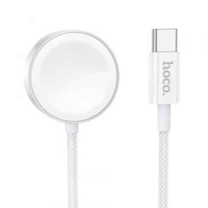 Καλώδιο φόρτισης Hoco CW59 για Apple Watch / Samsung Galaxy Watch Series, λευκό