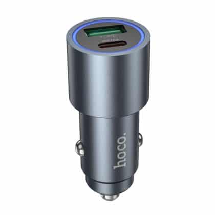 Φορτιστής Αυτοκινήτου Hoco Z60, 48W, 3A, 1 x USB-A - 1 x USB-C, Μαύρο