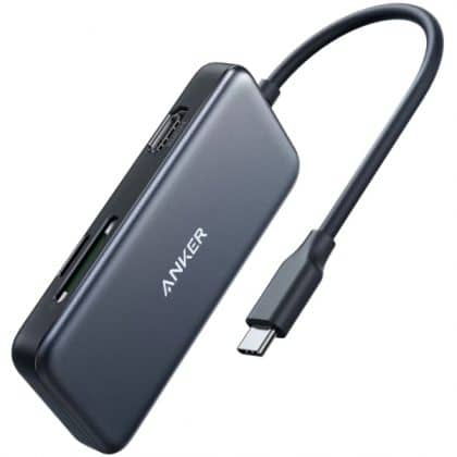 Anker Hub USB-C Hub, 2 x USB-A 3.0 - 1 x HDMI - 1 x SD - 1 x microSD, Μαύρο A8334HA1
