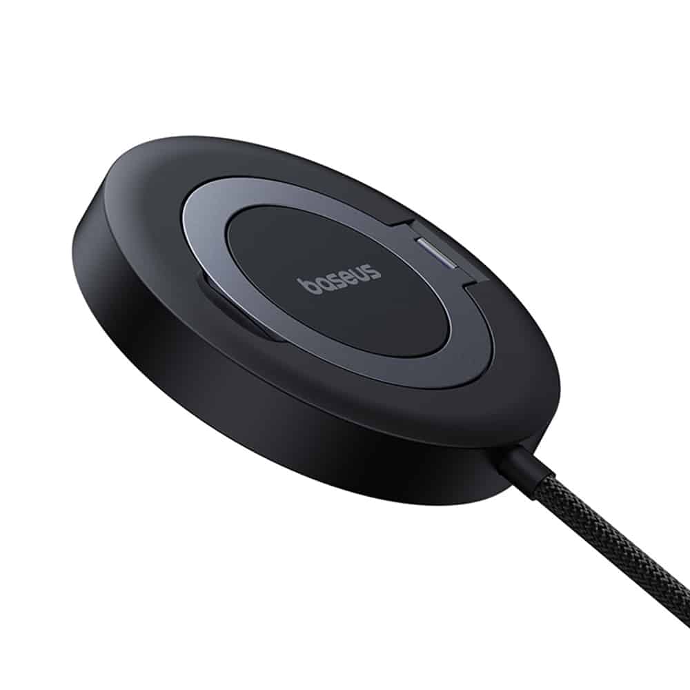 Baseus - Μαγνητικός Ασύρματος Φορτιστής Simple Mini4 (P10273300121-01) - Universal, με Βάση, USB-C, Qi2 15W, 1m - Cosmic Black - Image 6