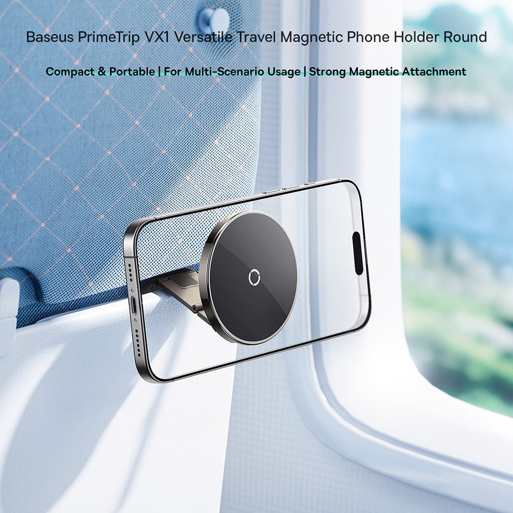 Baseus - Βάση Αυτοκινήτου PrimeTrip VX1 Versatile (C4016900C123-00) - για Ταξίδια, Μαγνητική, Εξαιρετικά Λεπτή, Πτυσσόμενη - Μαύρο - Image 8