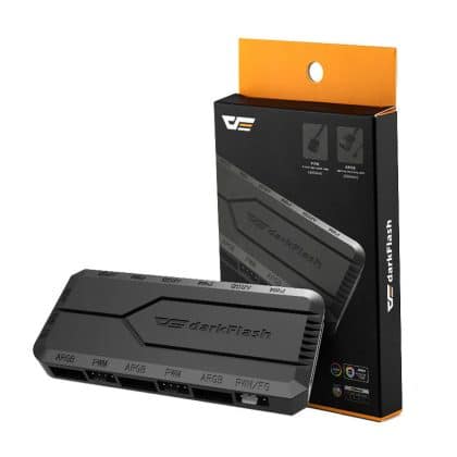 Darkflash Μονάδα ελέγχου ανεμιστήρα RC2 RGB PWM (Μαύρο)