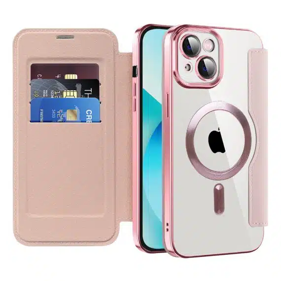 Techsuit SmartMag Book - θήκη για Apple iPhone 13 - Ροζ
