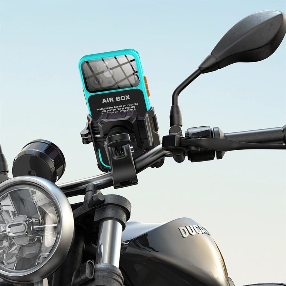 ShellBox - Αδιάβροχη θήκη AirBox IP68 (μέγιστο 6,9 ίντσες) - Μοντέλο Universal για τηλέφωνο (μέγιστο βάθος 15 χιλιοστών) - Μπλε - Image 8