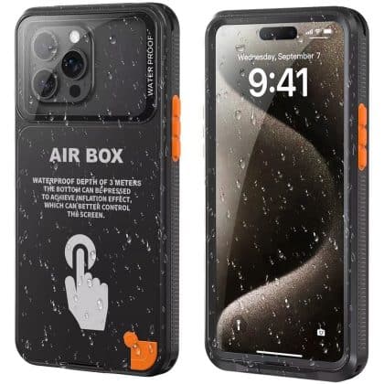 ShellBox - Αδιάβροχο AirBox IP68 (6,7 ίντσες) - iPhone 12 Pro Max/13 Pro Max/14 Pro Max/ 15 Pro Max/16 Pro Max/15+/16+ - Μαύρο