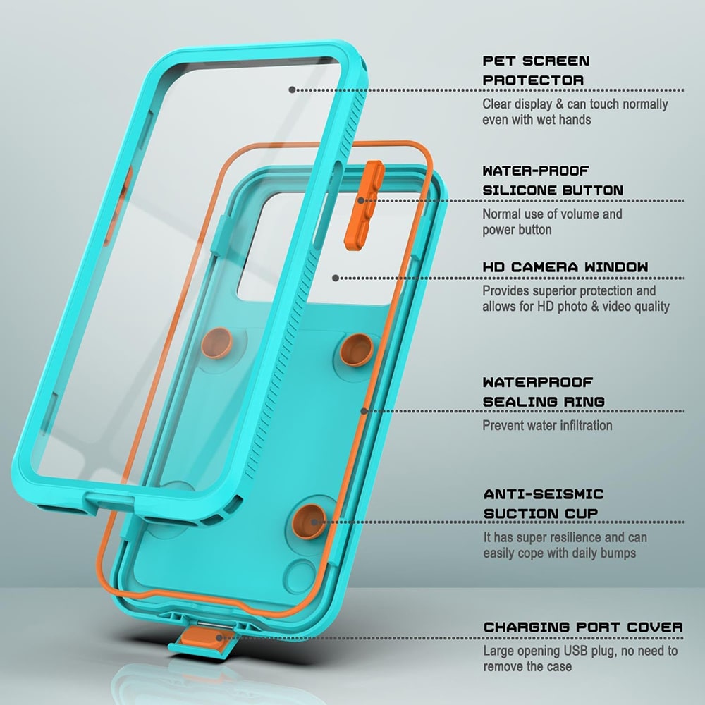 ShellBox - Αδιάβροχο AirBox IP68 (6,7 ίντσες) - iPhone 12 Pro Max/13 Pro Max/14 Pro Max/ 15 Pro Max/16 Pro Max/15+/16+ - Μπλε - Image 4