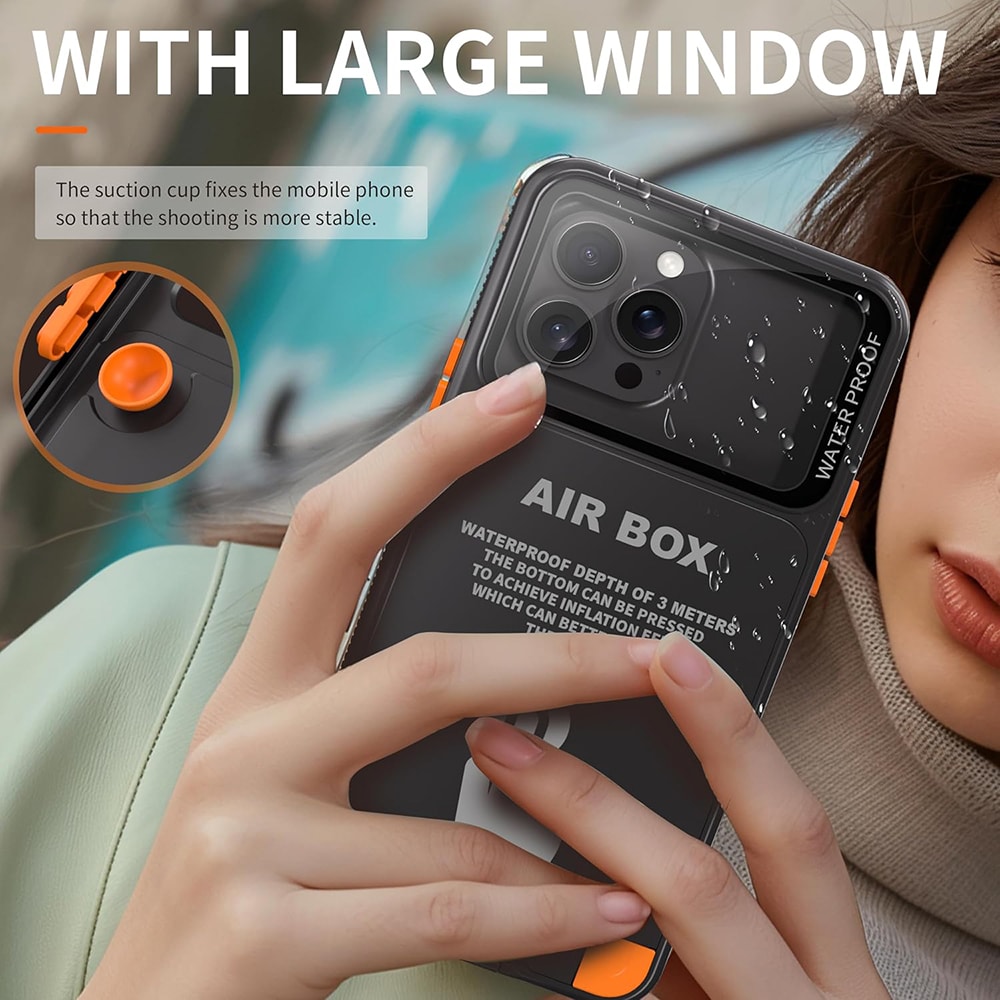 ShellBox - Αδιάβροχο AirBox IP68 (6,7 ίντσες) - iPhone 12 Pro Max/13 Pro Max/14 Pro Max/ 15 Pro Max/16 Pro Max/15+/16+ - Μαύρο - Image 7