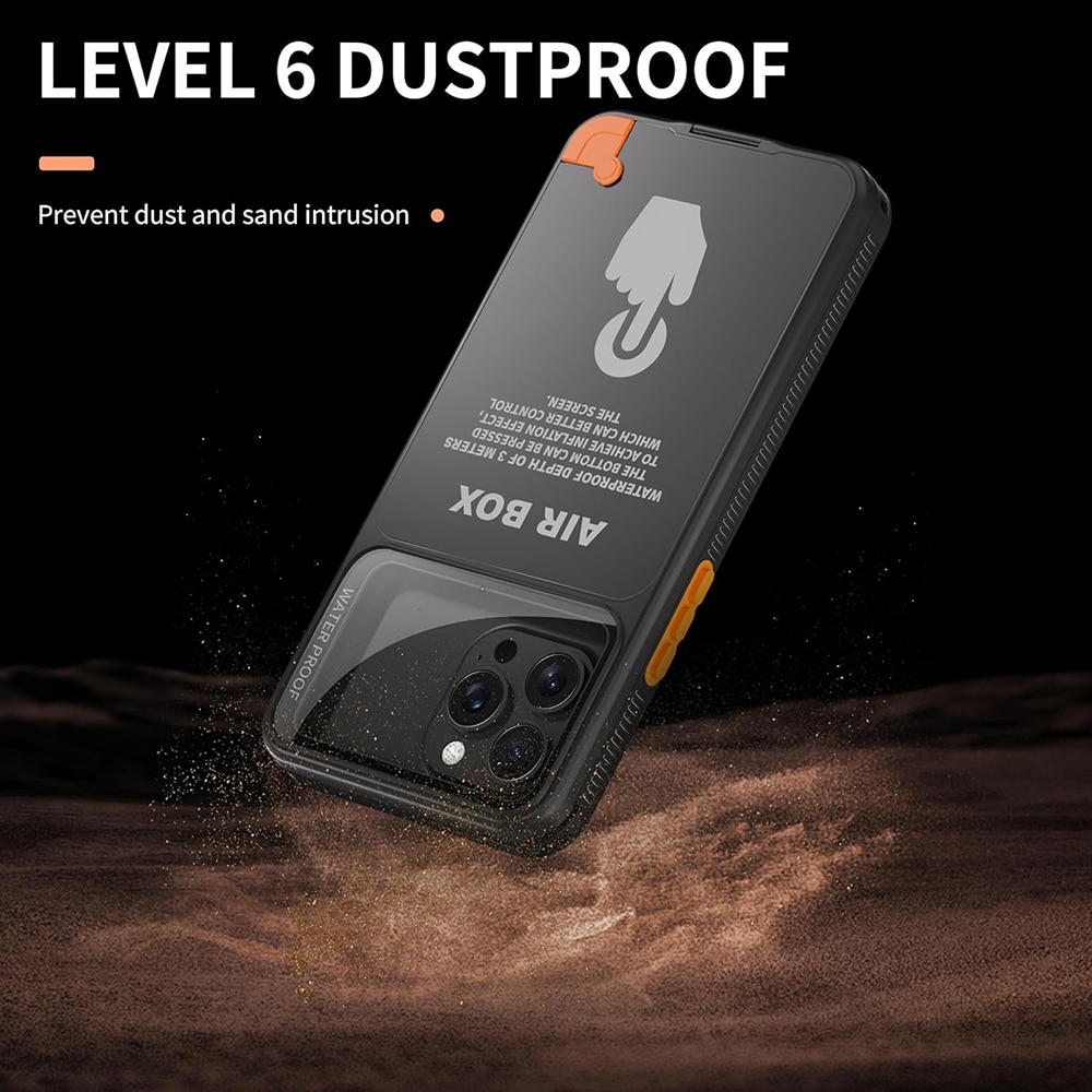 ShellBox - Αδιάβροχη θήκη AirBox IP68 (6,1 ίντσες) - iPhone 12/12 Pro/13/13 Pro/14/14 pro/15/15 Pro/16 - Μαύρη - Image 4