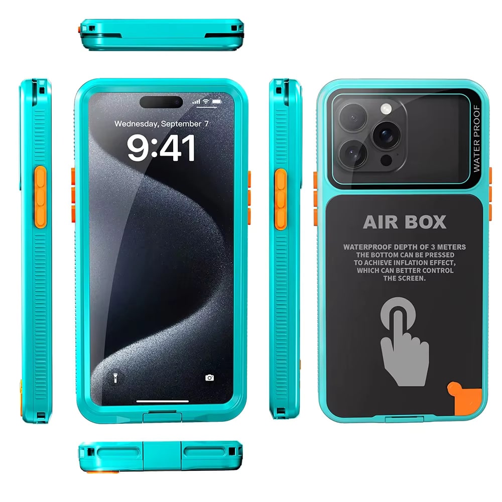 ShellBox - Αδιάβροχο AirBox IP68 (6,7 ίντσες) - iPhone 12 Pro Max/13 Pro Max/14 Pro Max/ 15 Pro Max/16 Pro Max/15+/16+ - Μπλε - Image 2
