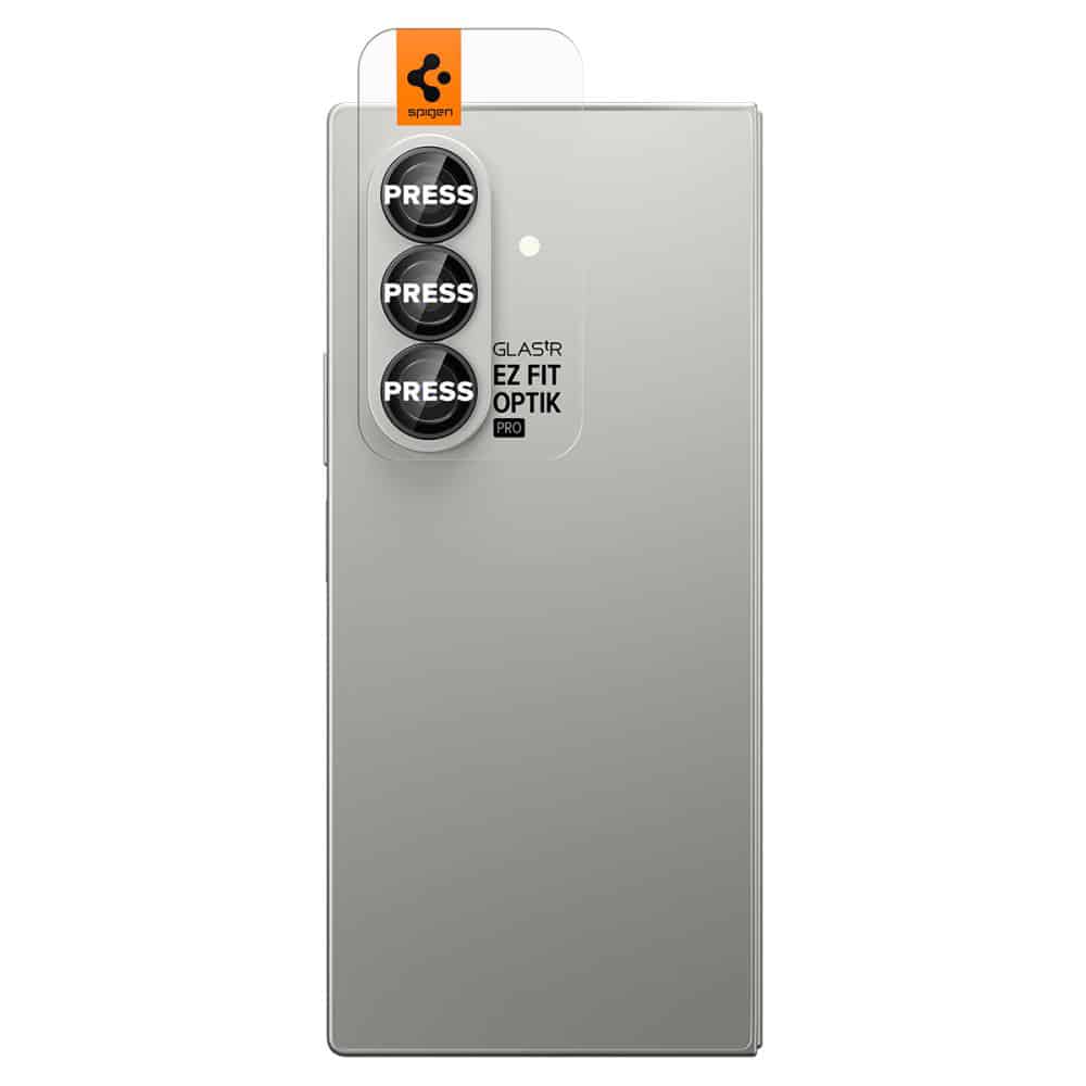 Spigen - Γυαλί Κάμερας Optik.tR EZ Fit Pro HD (συσκευασία 2 τεμαχίων) - Samsung Galaxy Z Fold7 - Μαύρο - Image 2