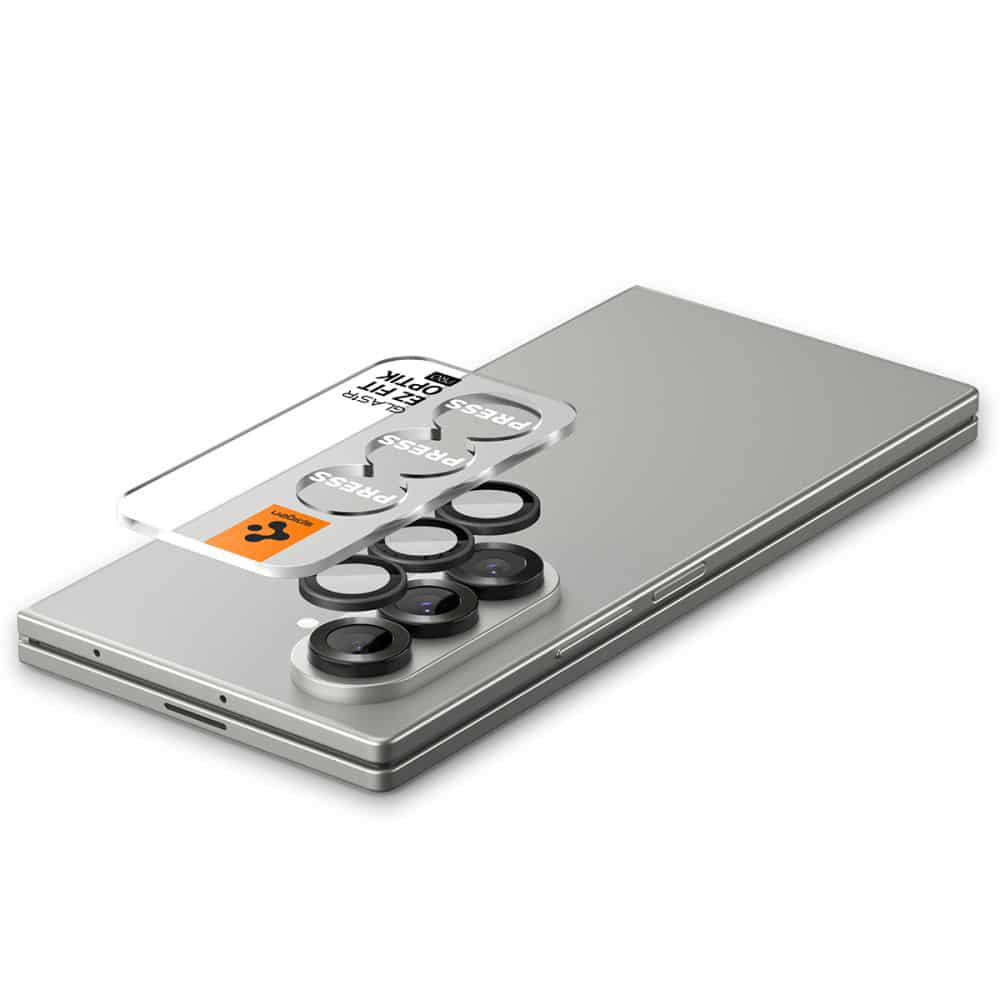 Spigen - Γυαλί Κάμερας Optik.tR EZ Fit Pro HD (συσκευασία 2 τεμαχίων) - Samsung Galaxy Z Fold7 - Μαύρο - Image 3
