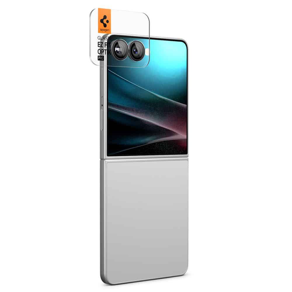 Spigen - Γυαλί Κάμερας Optik.tR EZ Fit Pro HD (συσκευασία 2 τεμαχίων) - Samsung Galaxy Z Flip7 - Μαύρο - Image 2
