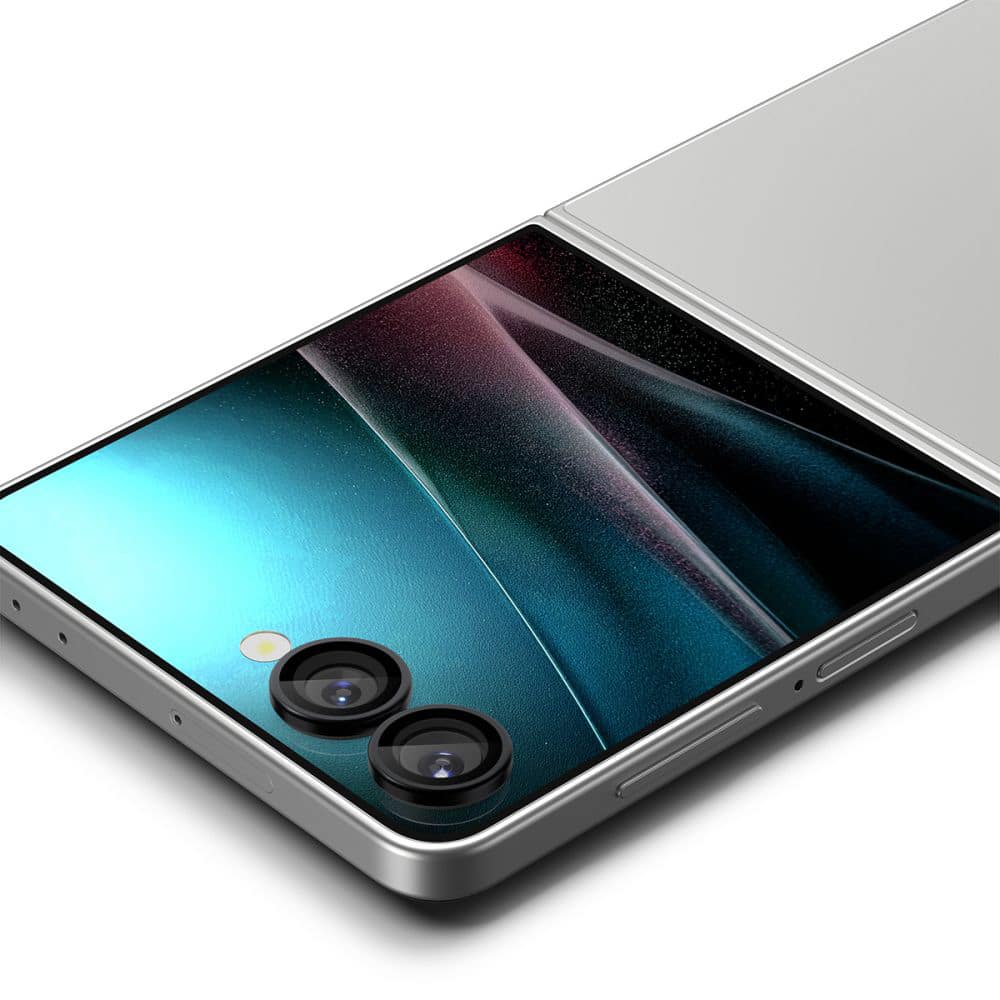 Spigen - Γυαλί Κάμερας Optik.tR EZ Fit Pro HD (συσκευασία 2 τεμαχίων) - Samsung Galaxy Z Flip7 - Μαύρο - Image 5