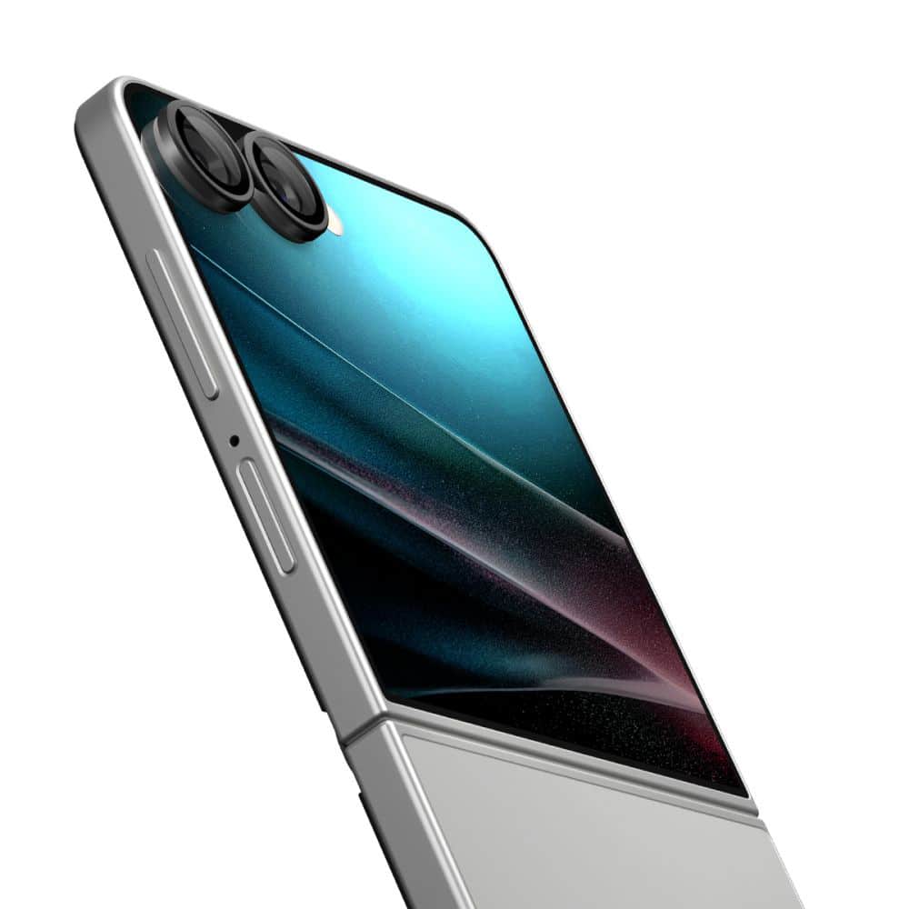 Spigen - Γυαλί Κάμερας Optik.tR EZ Fit Pro HD (συσκευασία 2 τεμαχίων) - Samsung Galaxy Z Flip7 - Μαύρο - Image 6