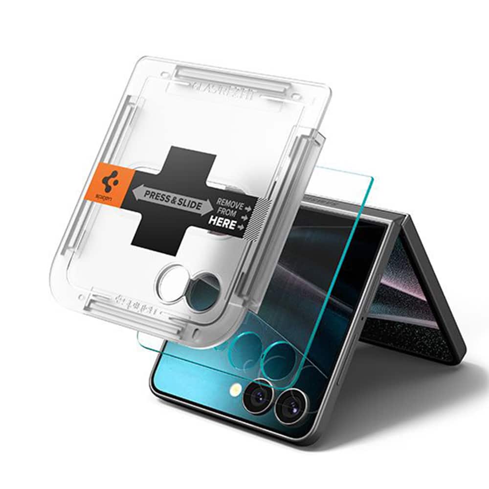 Spigen - Glas.tR EZ-FIT HD (συσκευασία 2 τεμαχίων) - Samsung Galaxy Z Flip7 - Διαφανές - Image 2