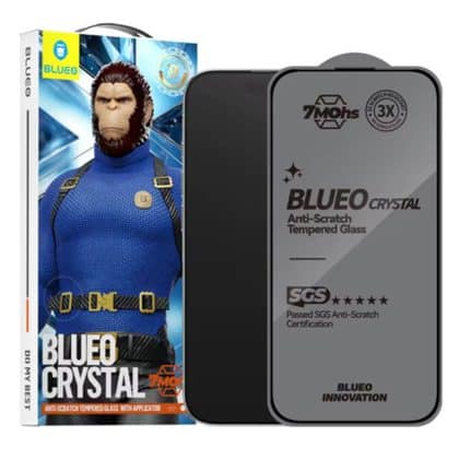 Blueo - Κρυστάλλινο αντιχαρακτικό γυαλί - iPhone 16 Pro Max - Μαύρο