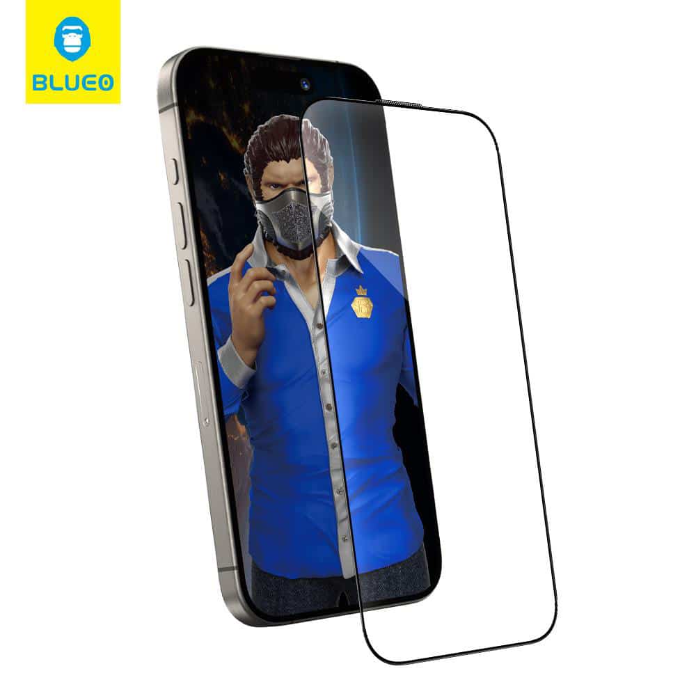 Blueo - Γυαλί HD κατά της σκόνης - iPhone 15 / iPhone 16 - Μαύρο - Image 2