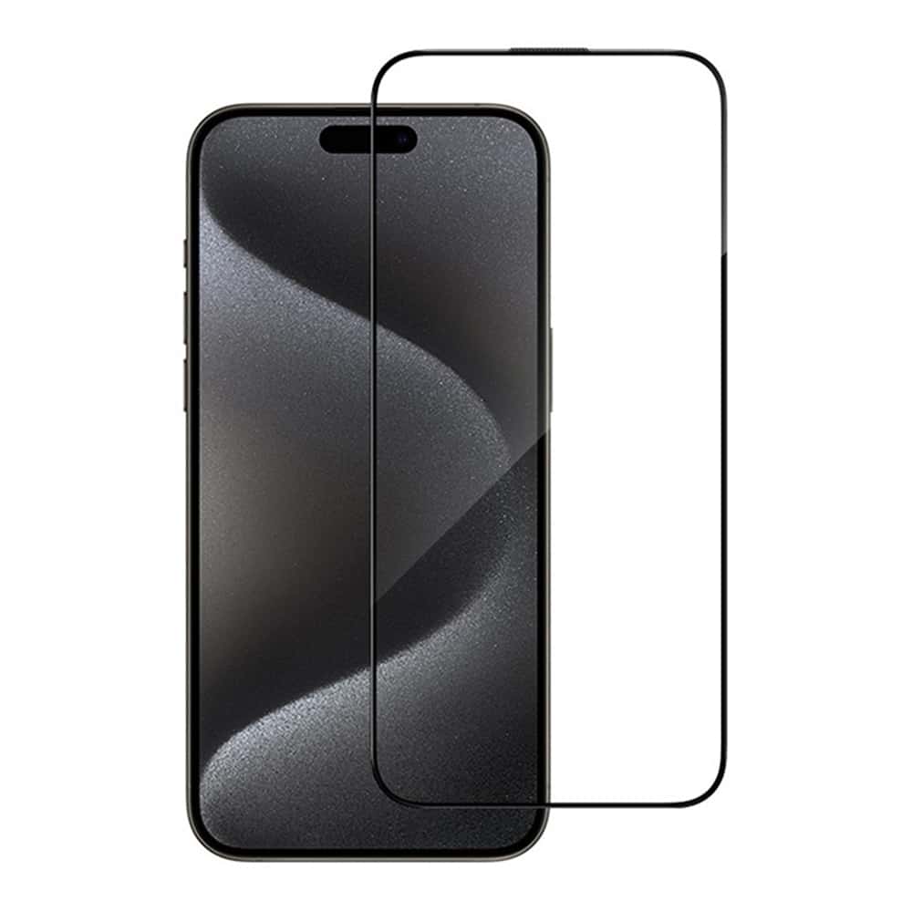 Blueo - Γυαλί HD κατά της σκόνης - iPhone 15 Pro - Μαύρο - Image 2