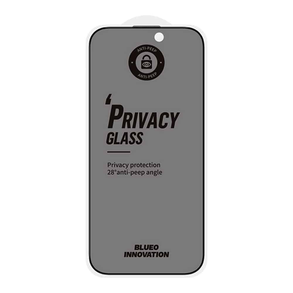 Blueo - Αντιανεμικό Γυαλί Απορρήτου - iPhone 15 Plus / iPhone 16 Plus - Ματ Μαύρο - Image 2