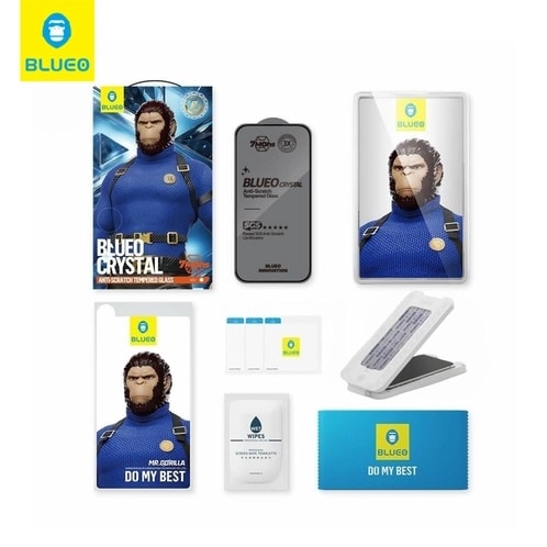 Blueo - Κρυστάλλινο αντιχαρακτικό γυαλί - iPhone 15 Pro Max - Μαύρο - Image 3