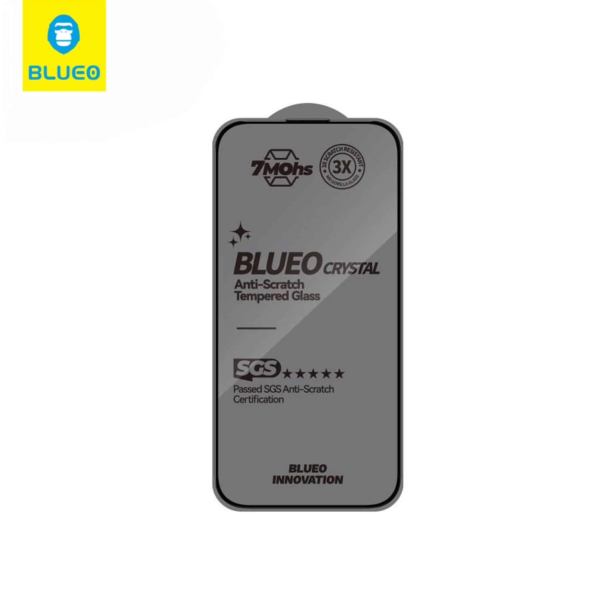 Blueo - Κρυστάλλινο αντιχαρακτικό γυαλί - iPhone 15 Pro Max - Μαύρο - Image 2
