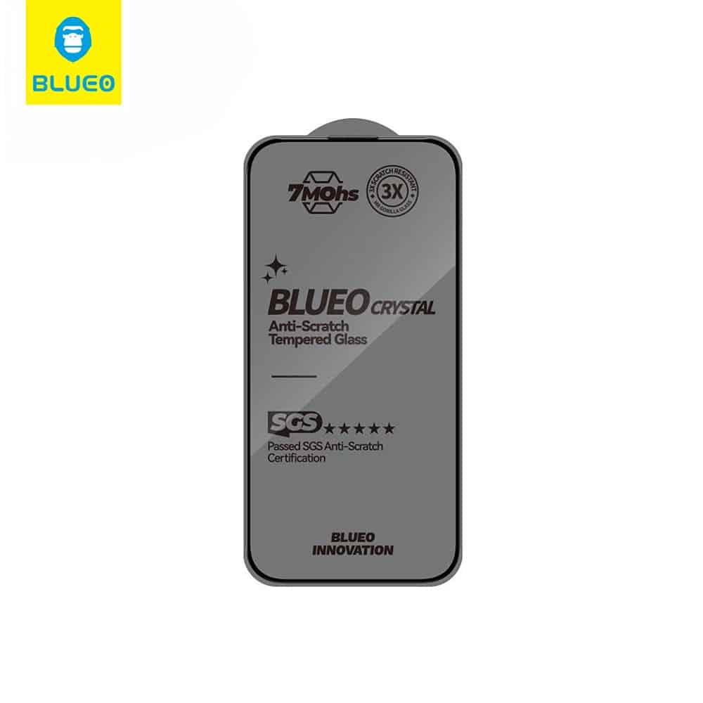Blueo - Κρυστάλλινο αντιχαρακτικό γυαλί με εφαρμοστή - iPhone 16 Pro Max - Μαύρο - Image 3
