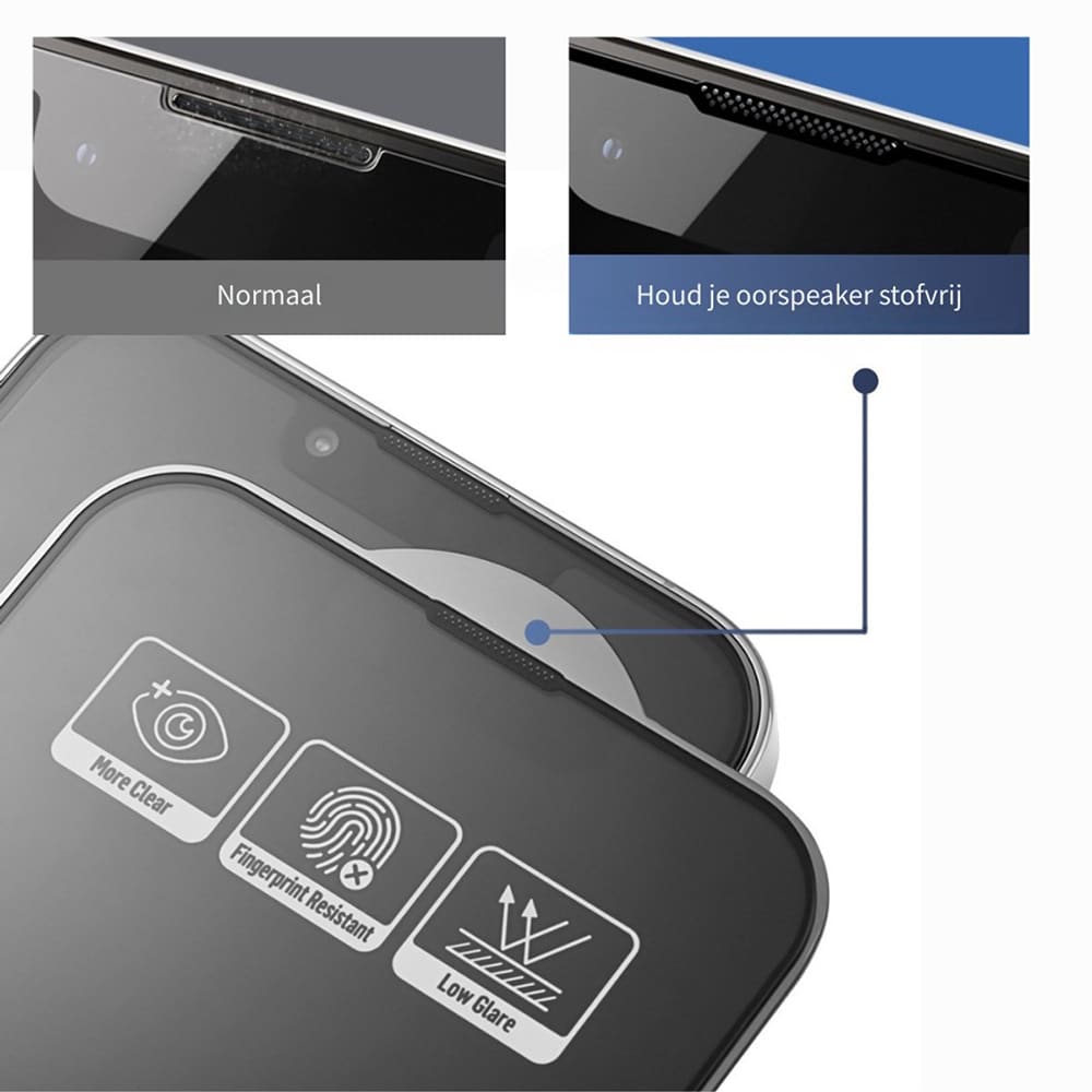 Blueo - Αντιανακλαστικό γυαλί HD με εφαρμοστή Pro - iPhone 16 Pro - Μαύρο - Image 4