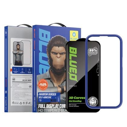 Blueo - Γυαλί 3D HD με πλήρη κόλλα - iPhone 16 Pro - Μαύρο