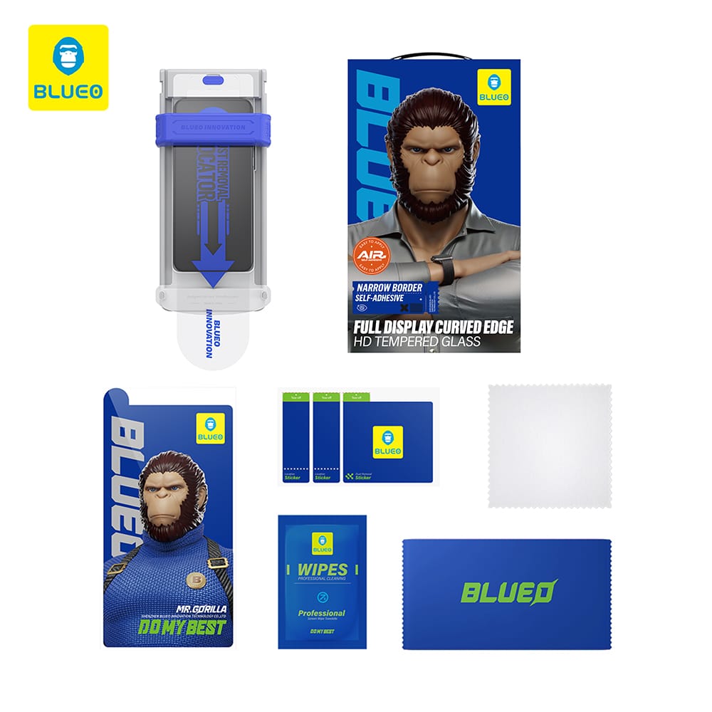 Blueo - Γυαλί 3D HD Full Glue με Εφαρμοστή Pro - iPhone 16 Pro Max - Μαύρο - Image 3