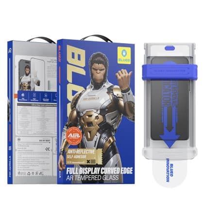 Blueo - Γυαλί 3D AR με πλήρη κόλλα και εφαρμοστή Pro - iPhone 16 Pro - Μαύρο