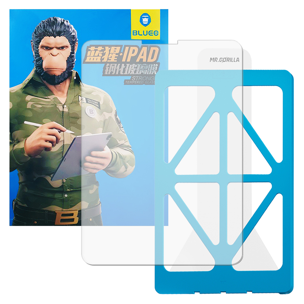 Blueo - Σκληρυμένο γυαλί HD με εφαρμοστή Pro - iPad Pro 12.9 (2020 / 2021 / 2022) - Διαφανές