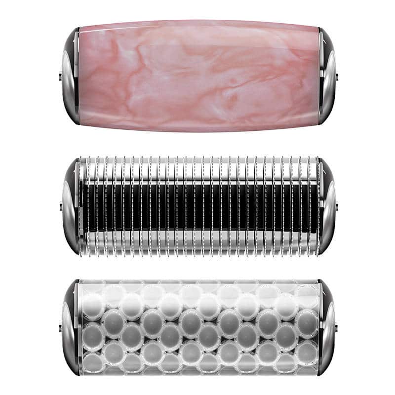 Ρολό προσώπου και σώματος MicroNeedle 9 σε 1 με εφαρμογή (ματζέντα) - Image 9